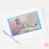 Sticker Rectangulaire Dingo Dizmal le clown s'installe dans son "âge lap (Enveloppe)