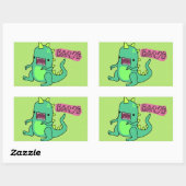 Sticker Rectangulaire Dino Rawr (Feuille)