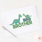 Sticker Rectangulaire Dinosaur grand frère faire-part (Enveloppe)