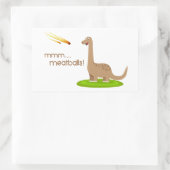 Sticker Rectangulaire Dinosaur Meteor Boules de viande (Sac)
