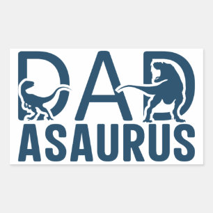 Sticker Rectangulaire Dinosaure Papa Asaurus Dino Lover T Rex Papa Dino