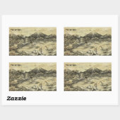 Sticker Rectangulaire Dinosaures (Feuille)