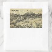 Sticker Rectangulaire Dinosaures (Sac)