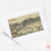 Sticker Rectangulaire Dinosaures (Enveloppe)