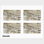 Sticker Rectangulaire diplôme (Feuille)