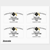 Sticker Rectangulaire Diplôme d'infirmière créative (Feuille)