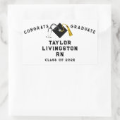 Sticker Rectangulaire Diplôme d'infirmière créative (Sac)