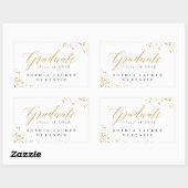 STICKER RECTANGULAIRE DIPLÔMÉ ÉLÉGANT ET MODERNE (Feuille)