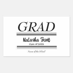 Sticker Rectangulaire Diplôme personnalisé de l'école supérieure moderne