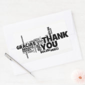 STICKER RECTANGULAIRE ***DIRE MERCI**** À BIEN DES ÉGARDS (Enveloppe)