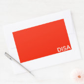 Sticker Rectangulaire Disa Red color (Enveloppe)