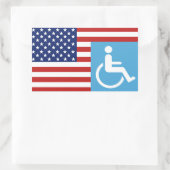 Sticker Rectangulaire Disabled War Vet. (Sac)