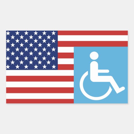 Sticker Rectangulaire Disabled War Vet. (Devant)