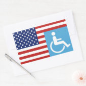 Sticker Rectangulaire Disabled War Vet. (Enveloppe)