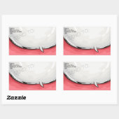 Sticker Rectangulaire Discours Bubble dessin de dessin animé Rouge bkgd (Feuille)