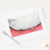 Sticker Rectangulaire Discours Bubble dessin de dessin animé Rouge bkgd (Enveloppe)