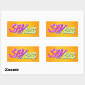 Sticker Rectangulaire Discuter moins d'autocollant rectangulaire (Feuille)