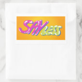 Sticker Rectangulaire Discuter moins d'autocollant rectangulaire (Sac)