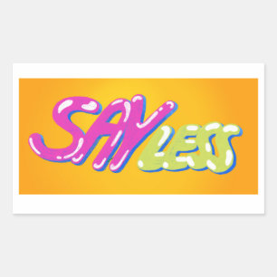 Sticker Rectangulaire Discuter moins d'autocollant rectangulaire
