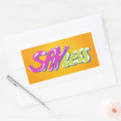 Sticker Rectangulaire Discuter moins d'autocollant rectangulaire (Enveloppe)