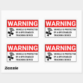 Sticker Rectangulaire Dispositif de suivi GPS (Feuille)