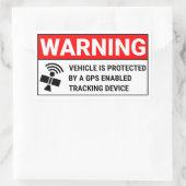 Sticker Rectangulaire Dispositif de suivi GPS (Sac)