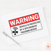 Sticker Rectangulaire Dispositif de suivi GPS (Enveloppe)