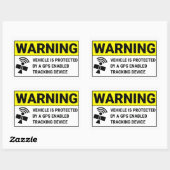 Sticker Rectangulaire Dispositif de suivi GPS (Feuille)