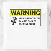 Sticker Rectangulaire Dispositif de suivi GPS (Sac)