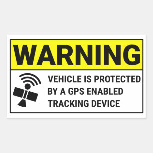 Sticker Rectangulaire Dispositif de suivi GPS