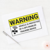 Sticker Rectangulaire Dispositif de suivi GPS (Enveloppe)