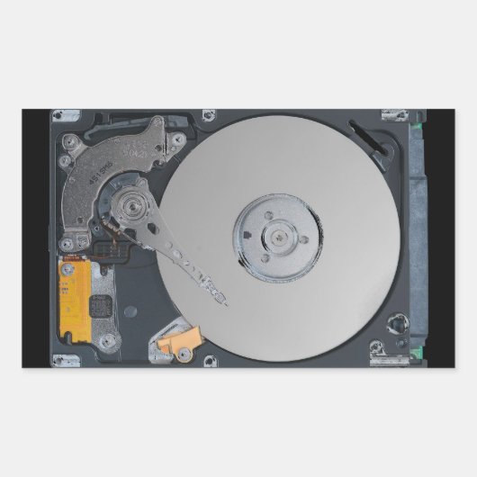 Sticker Rectangulaire Disque dur interne (Devant)