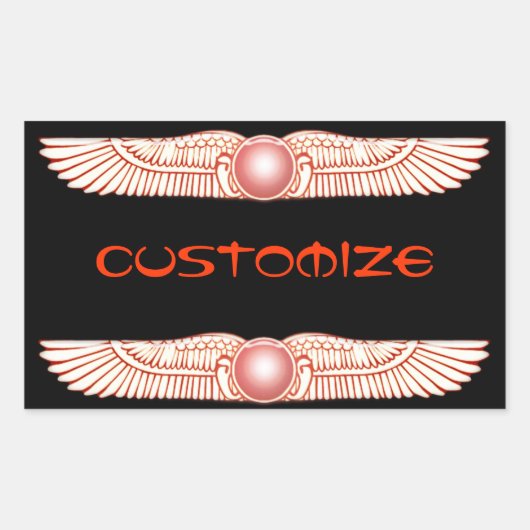 Sticker Rectangulaire Disque Soleil Arrière Sumérien Anunnaki (Devant)