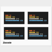 Sticker Rectangulaire Distances de course II - 5K 10K 21K 42K Marathoner (Feuille)