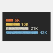 Sticker Rectangulaire Distances de course II - 5K 10K 21K 42K Marathoner (Devant)