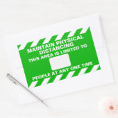 Sticker Rectangulaire Distances physiques Max. Occupation (Enveloppe)