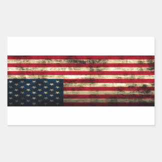 Sticker Rectangulaire Distressed Grunge américain