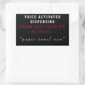 Sticker Rectangulaire Distributeur de serviettes (Sac)