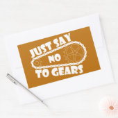 Sticker Rectangulaire Dites Non Aux Engrenages (Enveloppe)