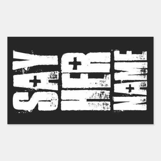 STICKER RECTANGULAIRE DITES SON NOM (Devant)