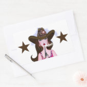 Sticker Rectangulaire "DIVA of a Cowgirl" (Enveloppe)