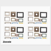 Sticker Rectangulaire Diverses images colorées (Feuille)