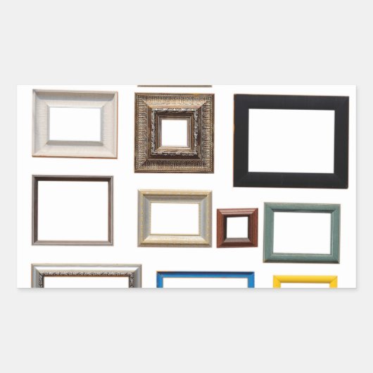 Sticker Rectangulaire Diverses images colorées (Devant)