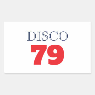 Sticker Rectangulaire Divertissement musical Disco 79 Pop Art Rétro