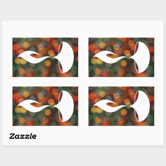 Sticker Rectangulaire diwali diya bokeh lumières (Feuille)