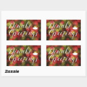 Sticker Rectangulaire diwali salut bokeh lumières (Feuille)
