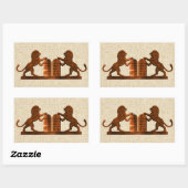Sticker Rectangulaire Dix commandements et lions (Feuille)
