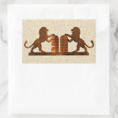 Sticker Rectangulaire Dix commandements et lions (Sac)