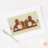 Sticker Rectangulaire Dix commandements et lions (Enveloppe)