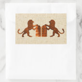 Sticker Rectangulaire Dix commandements et lions (Sac)
